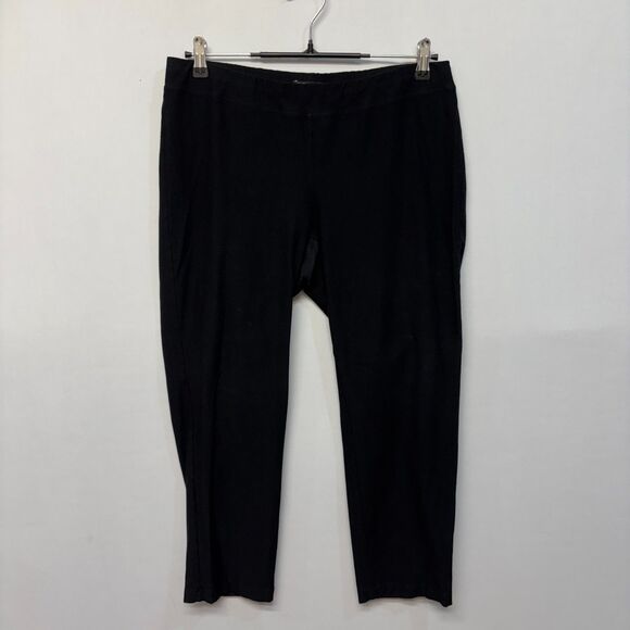 Eileen Fisher Crepe Pull On Pants Size PM Petite Medium Stretch Ankle D043 16 - Picture 1 of 16